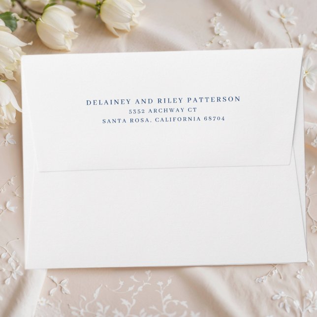 Classic Navy Blue Return Address Envelope (Creator Uploaded)