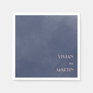 Classic Navy Blue Smoke Wedding Napkin