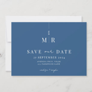 Classic Navy Blue Wedding Save The Date