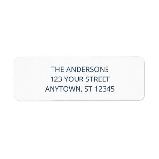 Classic Navy Custom Return Address Labels