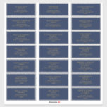 Classic Navy | Gold Wedding Guest Address Labels<br><div class="desc">These classic navy | gold wedding guest address labels are great for a simple modern romantic and elegant wedding. The dark navy blue colour palette and minimal vintage typography give it a classy chic formal touch. The design is flexible, perfect for a basic contemporary evening, spring, fall, summer, or winter...</div>