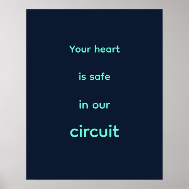 Classic Navy Light Sans Perfusionist Wall Sign (Front)