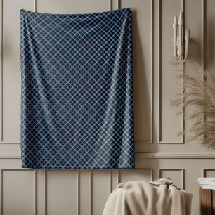 Classic Navy Plaid Blanket for Cabin-Style Decor