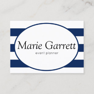 Classic Navy Stripes Business Card