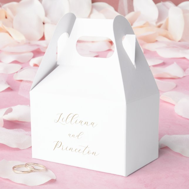 Classic Neutral Elegant Wedding Favour Box (Wedding)