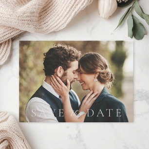 Classic Neutral Photo Wedding Save the Date