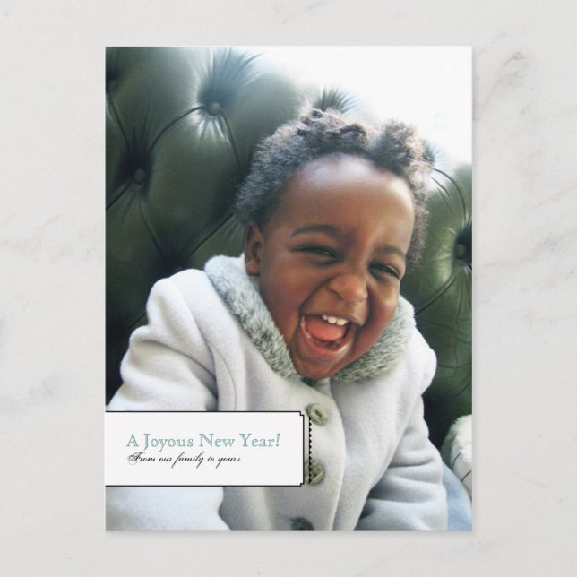 Classic New Year Photo Card (Front)