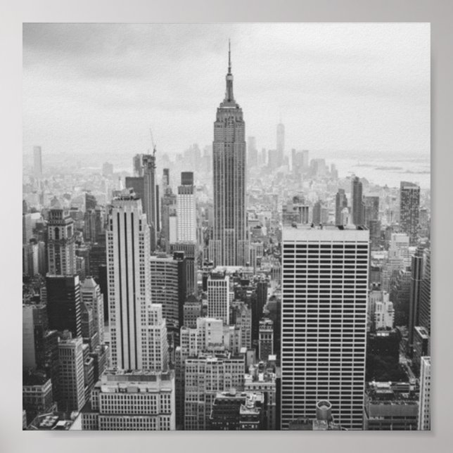 Classic New York City Black and White Photo Poster (Front)