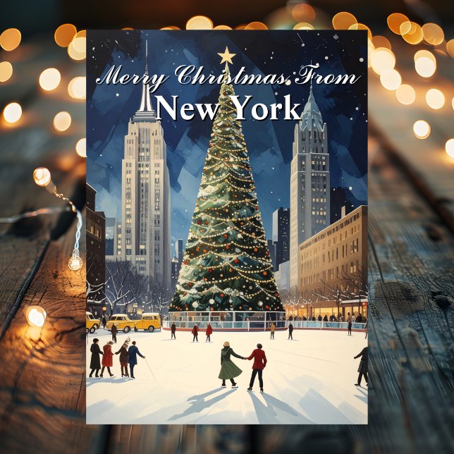 Classic New York City Christmas Tree  Holiday Card (Classic New York City Christmas Tree Holiday Card
)