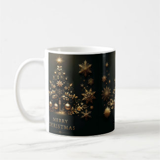 Classic Noel Black & Gold Christmas Mug