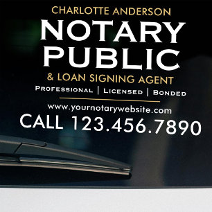 Classic Notary Public White Gold Advertising