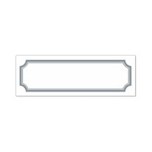 Classic Notched Border Blank Label Stamp