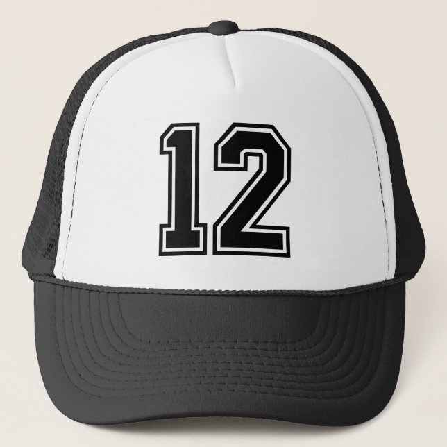 Classic Number 12 Trucker Hat (Front)