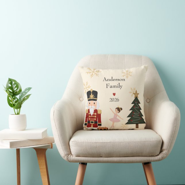 Classic Nutcracker Christmas Cushion (Chair)
