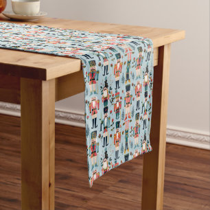 Classic Nutcracker in Blue, Green, Gold, Red Long Table Runner
