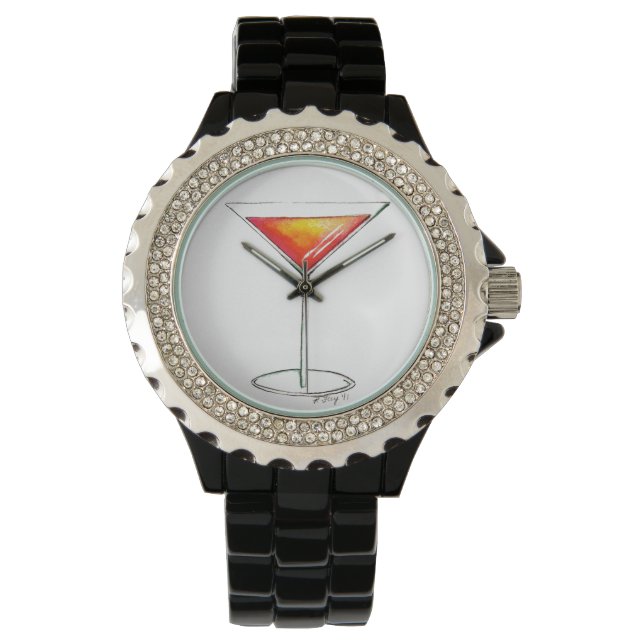 Classic NYC Cosmo Cosmopolitan Cocktail Watch (Front)