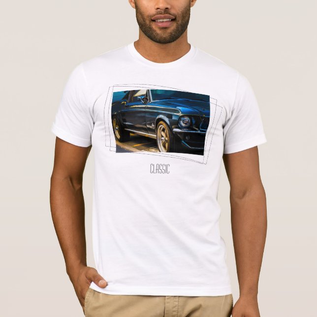 Classic Old Car Photo T-Shirt Top (Front)