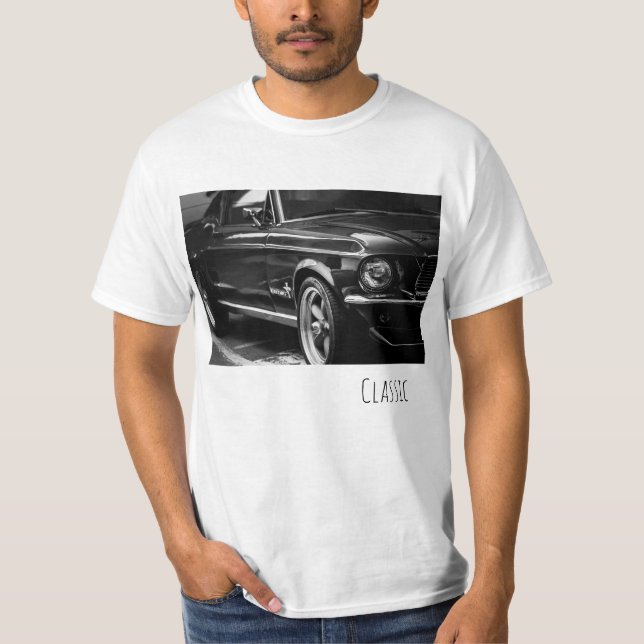 Classic Old Car Photo T-Shirt Top (Front)