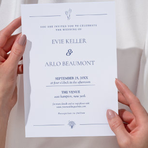 Classic Old Money Wedding Invite