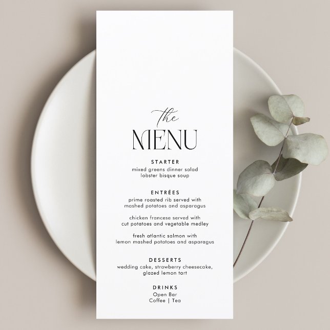 Classic Old Money Wedding Menu (Creator Uploaded)