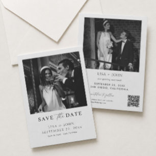 Classic Old Money Wedding Save the Date Photo Invitation