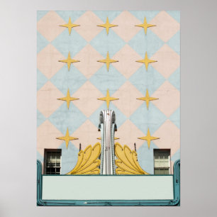 Classic Old Movie Theatre Marquee Poster