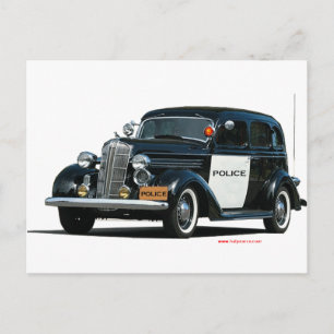 Classic_Old_Police_Car Postcard