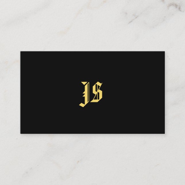 Classic Old Style Text Monogram Template Elegant Business Card (Front)
