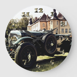Classic Old Time Car Large Clock