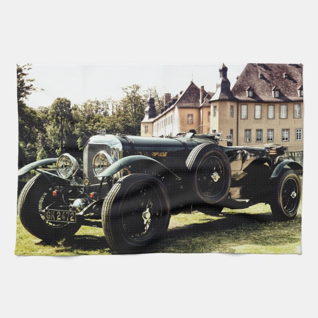 Classic Old Time Car Tea Towel (Horizontal)