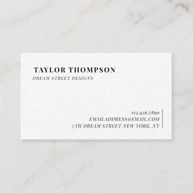 Classic Olive Aesthetic Business Card (Front)