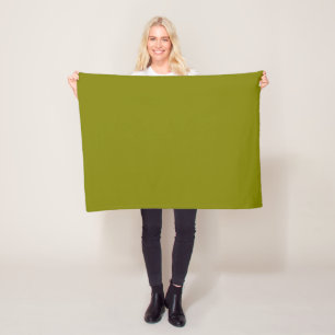 Classic Olive Green Fleece Blanket