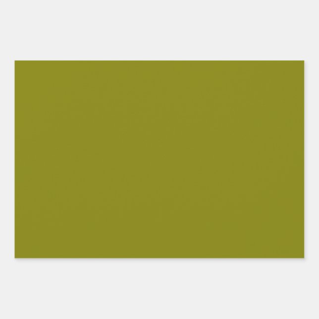 Classic Olive Green  Wrapping Paper Sheet (Front)