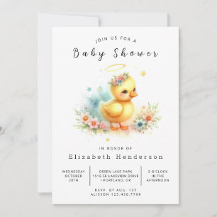 Classic Online Duck Baby Shower  Invitation