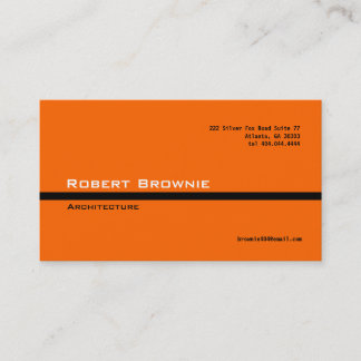 Classic Orange Black Line Business Card