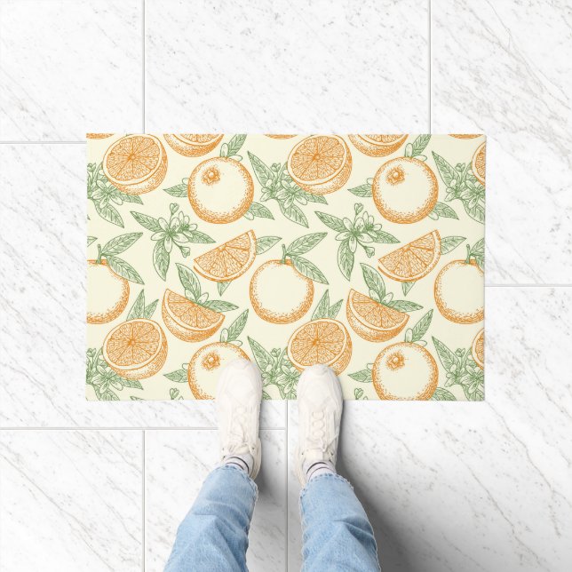 Classic Orange Fruit Pattern Doormat (Indoor)