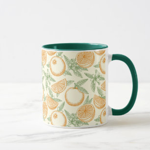 Classic Orange Fruit Pattern Mug