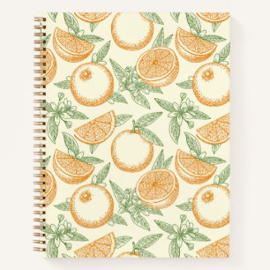 Classic Orange Fruit Pattern Notebook