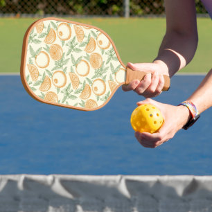 Classic Orange Fruit Pattern Pickleball Paddle