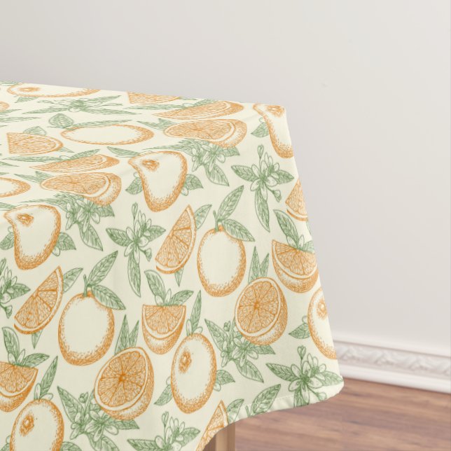Classic Orange Fruit Pattern Tablecloth (In Situ)