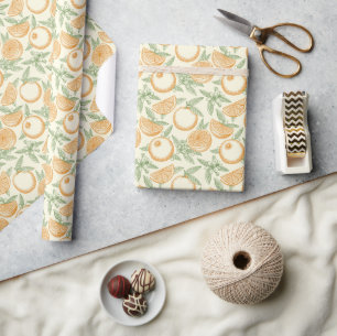 Classic Orange Fruit Pattern Wrapping Paper
