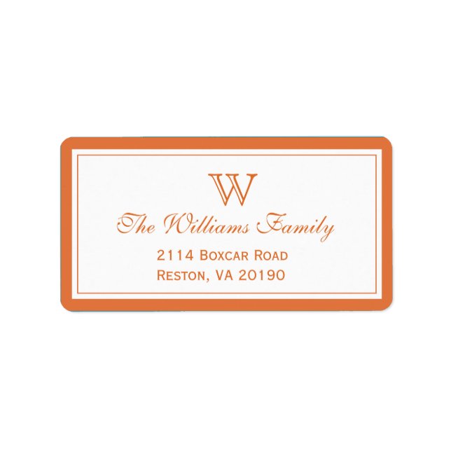 Classic Orange Label (Front)