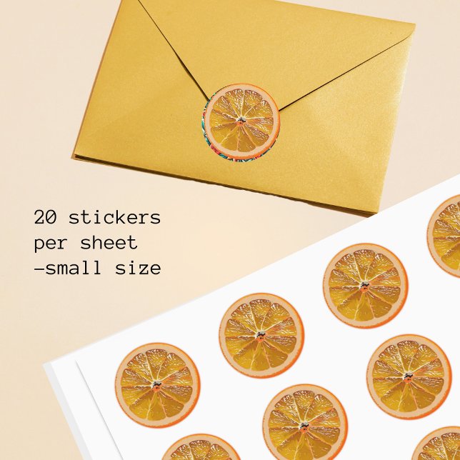  classic orange slice  round sticker (Creator Uploaded)