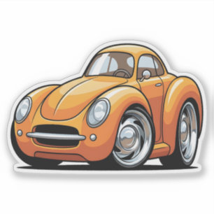 Classic Orange Toon Car