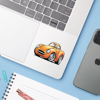 Classic Orange Toon Car