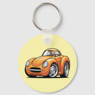 Classic Orange Toon Car Key Ring