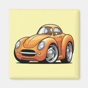 Classic Orange Toon Car Magnet