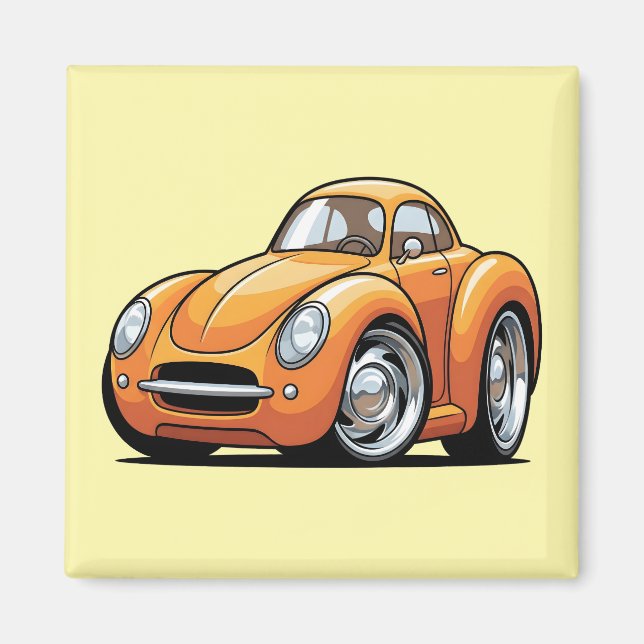 Classic Orange Toon Car Magnet (Front)