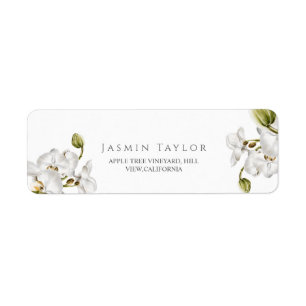 Classic Orchids Frame Elegant Wedding  Return Address Label