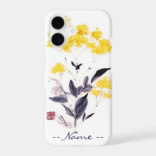 Classic oriental chinese sumi-e ink flowers paint